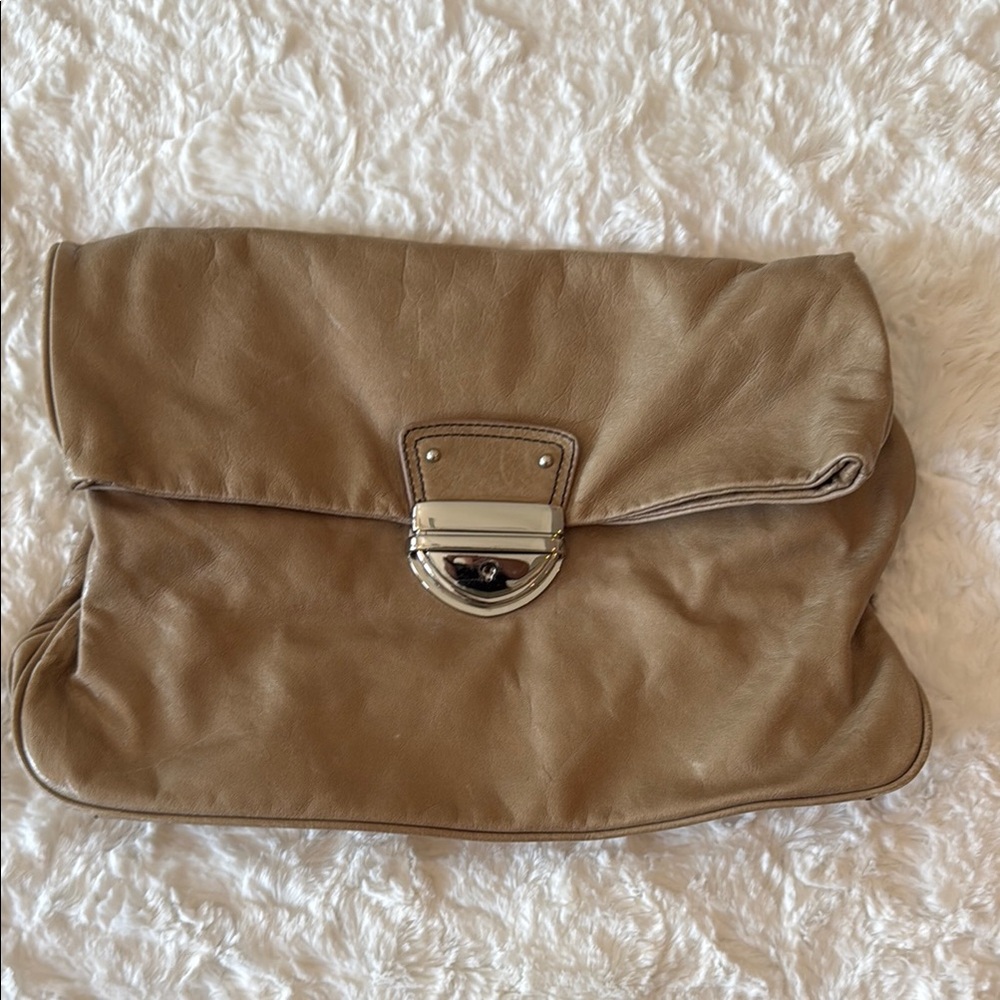 Cynthia Rowley Tan oversized Clutch